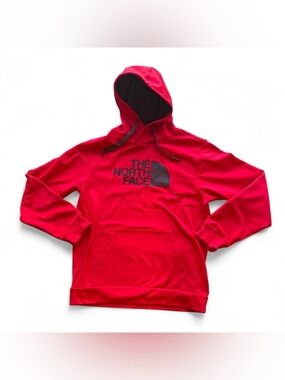The North Face Men’s Bright Red Hoodie with Black Logo